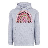 Heather Grey cancer rainbow Heavyweight Hoodie - CowGirlArtShop