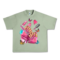 Oil Green pink nail art hand Urban Heavy Tee - NancyCooperArtShop