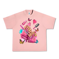 Salmon pink nail art hand Urban Heavy Tee - NancyCooperArtShop