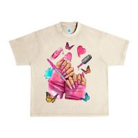 Sandshell pink nail art hand Urban Heavy Tee - NancyCooperArtShop