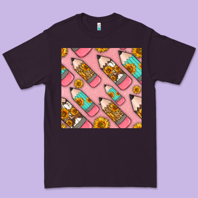 Western Pencil Seamless Pattern Premium Tee Designed By Bundleandbundleshop