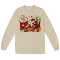 Mushroom Elf Coffee Cups Christmas Long Sleeve Tee - BundleAndBundleShop