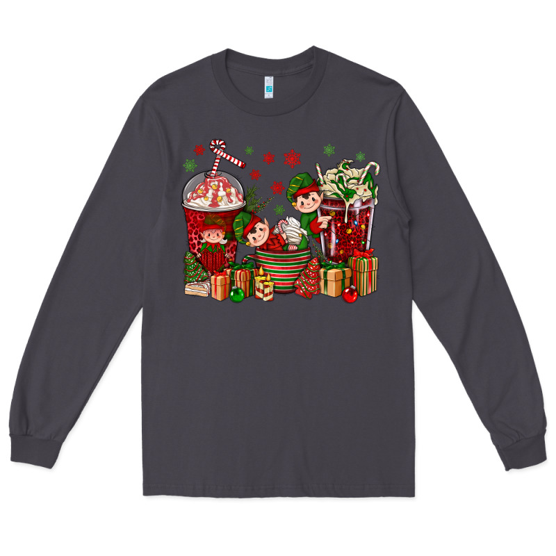 Elf Coffee Cups Christmas Long Sleeve Tee by BundleAndBundleShop | Teevron