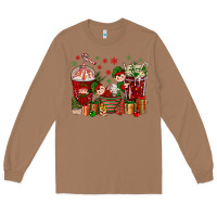 Toasted Coconut Elf Coffee Cups Christmas Long Sleeve Tee - BundleAndBundleShop