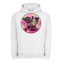 Pigment Lunar Rock Pink Merry Christmas Pig Urban Hoodie - FaDigitalArtStudio