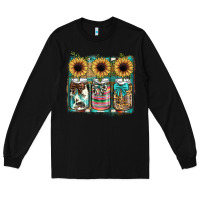 Black mason jar, sunflower Long Sleeve Tee - JahusDesignShop
