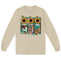 Mason Jar, Sunflower Long Sleeve Tee | Teevron