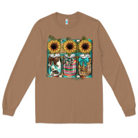 Toasted Coconut mason jar, sunflower Long Sleeve Tee - JahusDesignShop