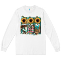White mason jar, sunflower Long Sleeve Tee - JahusDesignShop