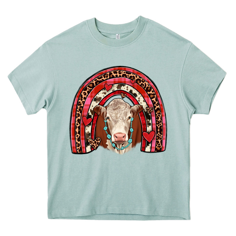 Valentines Hereford Rainbow Heavy Core Tee by JahusDesignShop | Teevron
