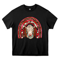 Black valentines hereford rainbow Heavy Core Tee - JahusDesignShop