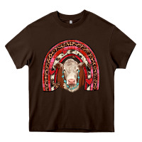 Chocolate Brown valentines hereford rainbow Heavy Core Tee - JahusDesignShop