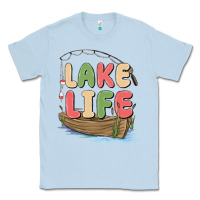 Dusty Blue lake life Classic Tee - MaliasSmallBusiness