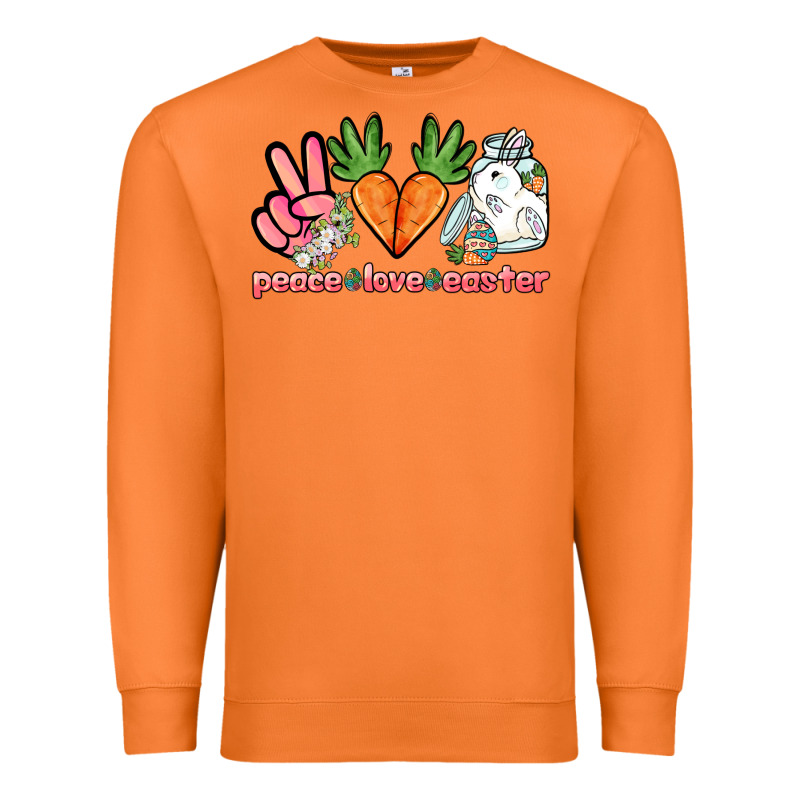 Peace Love Easter Day Premium Sweatshirt by HowdyJamesFarm | Teevron