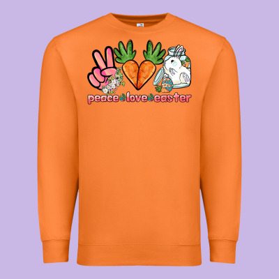 Peace Love Easter Day Premium Sweatshirt Designed By Howdyjamesfarm