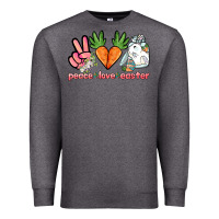 Charcoal Heather Peace love Easter Day Premium Sweatshirt - HowdyJamesFarm