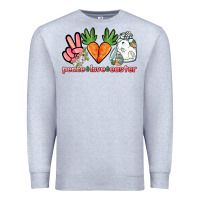 Heather Grey Peace love Easter Day Premium Sweatshirt - HowdyJamesFarm