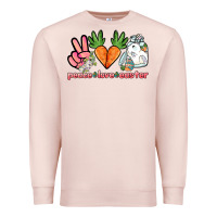 Pale Pink Peace love Easter Day Premium Sweatshirt - HowdyJamesFarm