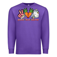 Purple Peace love Easter Day Premium Sweatshirt - HowdyJamesFarm