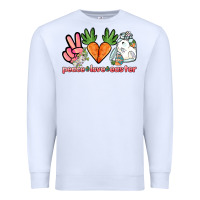 White Peace love Easter Day Premium Sweatshirt - HowdyJamesFarm