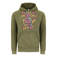 Vintage Olive i got 99 problems and i caused all of them Vintage Hoodie - MaliasSmallBusiness