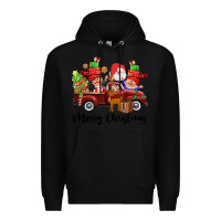 Black merry christmas truck gnomies Premium Hoodie - CowGirlArtShop