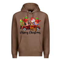 Chestnut merry christmas truck gnomies Premium Hoodie - CowGirlArtShop