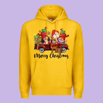 Merry Christmas Truck Gnomies Premium Hoodie Designed By Cowgirlartshop