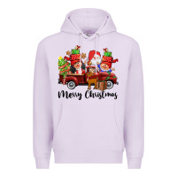 Lilac merry christmas truck gnomies Premium Hoodie - CowGirlArtShop