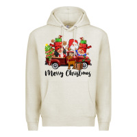 Oatmeal Heather merry christmas truck gnomies Premium Hoodie - CowGirlArtShop