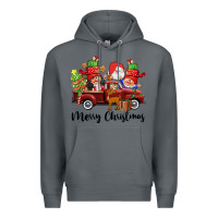 Rock merry christmas truck gnomies Premium Hoodie - CowGirlArtShop