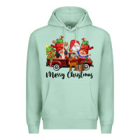 Seafoam merry christmas truck gnomies Premium Hoodie - CowGirlArtShop