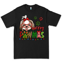 Black merry pawmas christmas shih tzu Premium Tee - Jasminsmagicworld