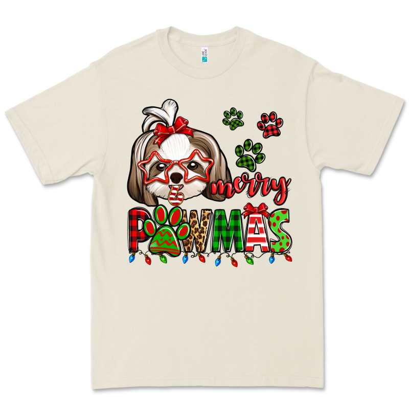 Merry Pawmas Christmas Shih Tzu Premium Tee by Jasminsmagicworld | Teevron