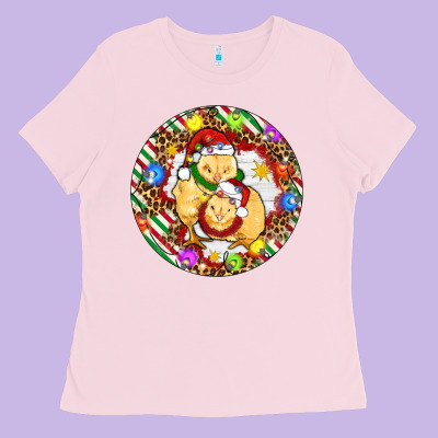 Christmas Chick Ladies Tee Designed By Artiststas