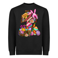 Black He Is Risen Heavyweight Sweatshirt - BundleAndBundleShop