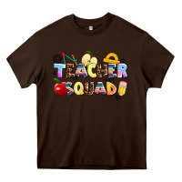 Chocolate Brown teacher squad Heavy Core Tee - AdoDesignShop