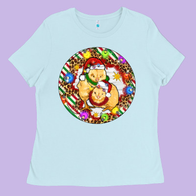 Christmas Chick Ladies Tee Designed By Artiststas