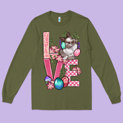 Love Easter Long Sleeve Tee Designed By Bundleandbundleshop