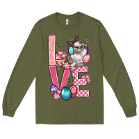Army Green Love Easter Long Sleeve Tee - BundleAndBundleShop