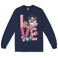 Navy Love Easter Long Sleeve Tee - BundleAndBundleShop
