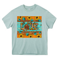 Arona Sunflower Leopard Thanksgiving Love Heavy Core Tee - Artiststas