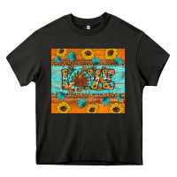 Asphalt Sunflower Leopard Thanksgiving Love Heavy Core Tee - Artiststas