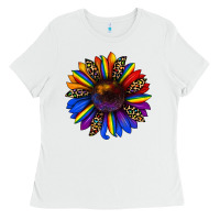 White pride sunflower Ladies Tee - JahusDesignShop