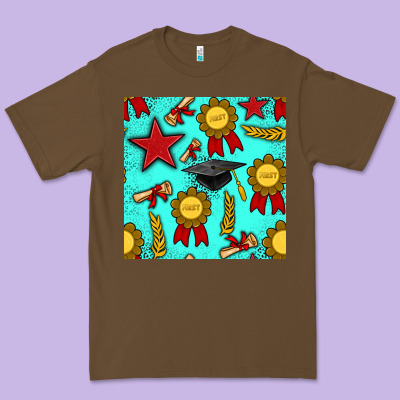 Graduation Seamless Pattern Premium Tee Designed By Bundleandbundleshop
