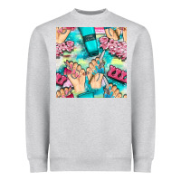 Hand Cream And Nail Tools With Serape And Glitter Seamless Pattern Bbs Heavyweight Sweatshirt | Teevron