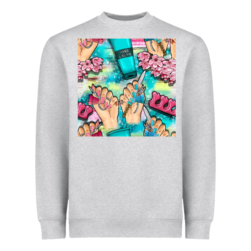 Hand Cream And Nail Tools With Serape And Glitter Seamless Pattern Bbs Heavyweight Sweatshirt by BundleAndBundleShop | Teevron