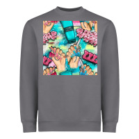 Storm hand cream and nail tools with serape and glitter seamless pattern bbs Heavyweight Sweatshirt - BundleAndBundleShop