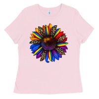 Bubblegum Pink pride sunflower Ladies Tee - JahusDesignShop