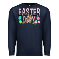 Navy Easter Day with rabbit Premium Sweatshirt - HowdyJamesFarm